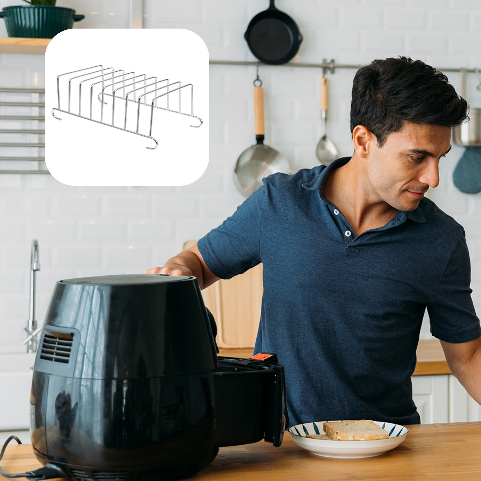 Air Fryer Accessories - 2 pièces de supports pour friteuse