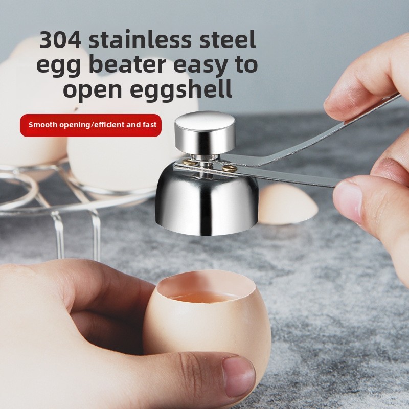 Egg Separator Tool - Ouvre-œuf en acier inoxydable, coupe-coquille d'œuf,