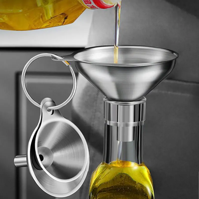 Kitchen Gadgets New - Ensemble d'entonnoirs de cuisine en acier