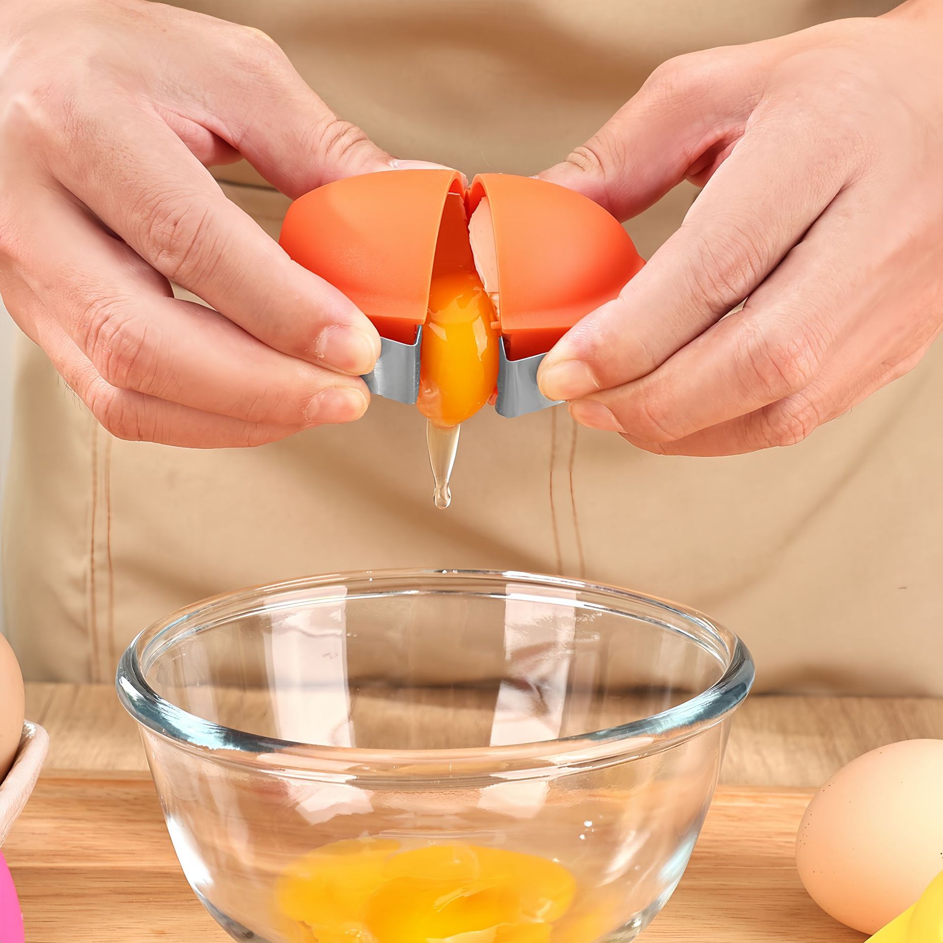 Egg Separator Tool - Ouvre-œuf facile 1/3 pièces, séparateur de