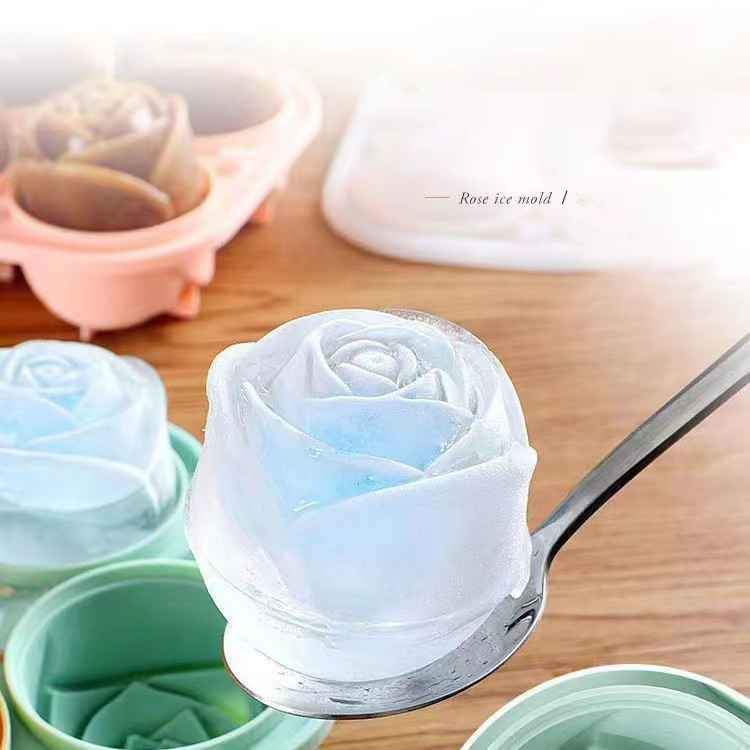 Quality Kitchen Gadgets - Moules à glace Rose 3D, 4