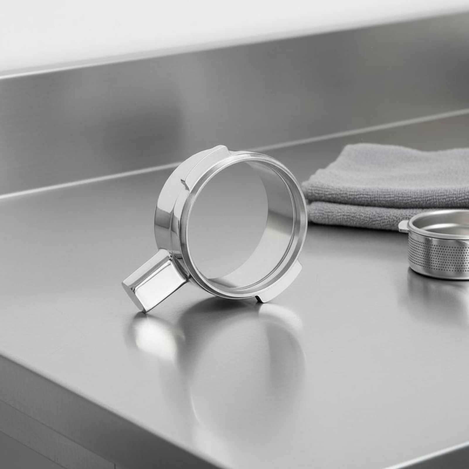 Stainless Steel Strainer - Tête de portafilter sans fond, finement