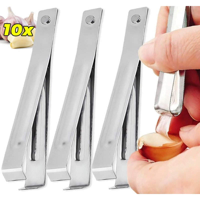 Kitchen Gadget Amazon - 10/1 pièces Éplucheur d'ail en acier