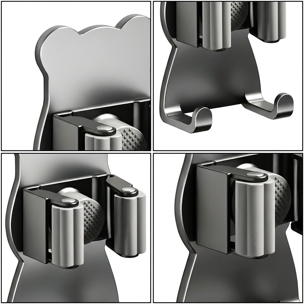 Kitchen Gadgets Rack Storage - Support de balai à fixation automatique,