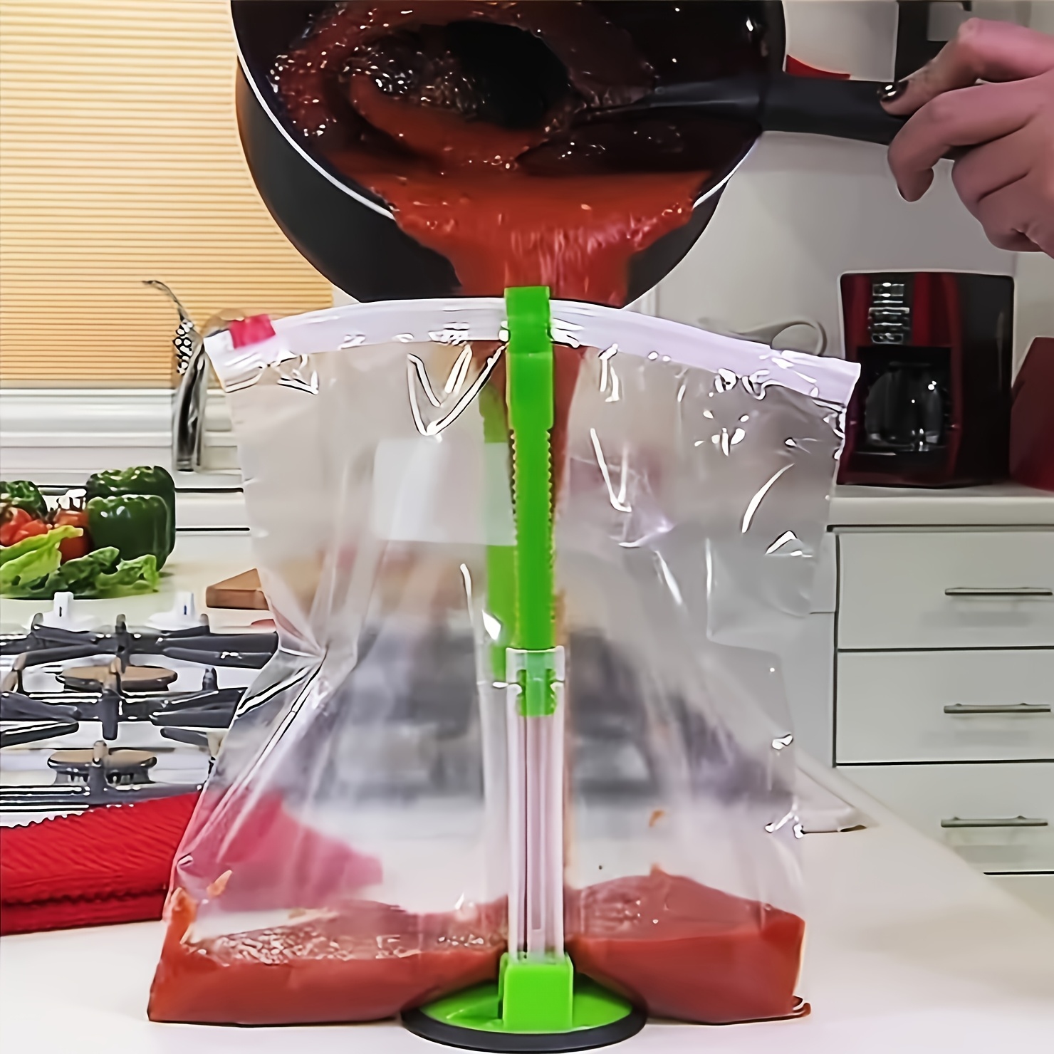 Support de sac à fermeture écl - Kitchen Gadgets Rack Storage avis et prix