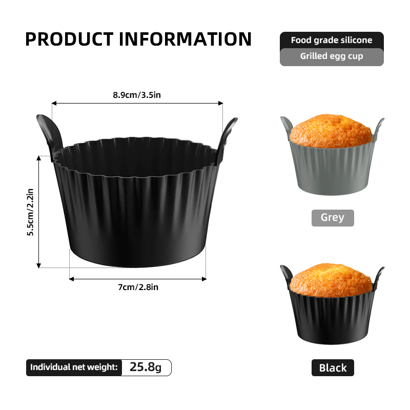 4/6 pièces Moules à œufs en si - Air Fryer Accessories avis et prix