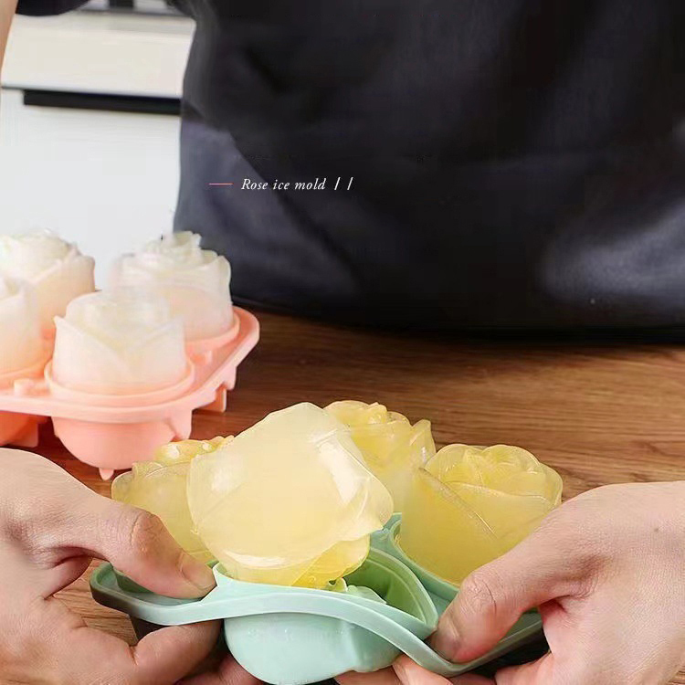 Moules à glace Rose 3D, 4 trou - Quality Kitchen Gadgets avis et prix