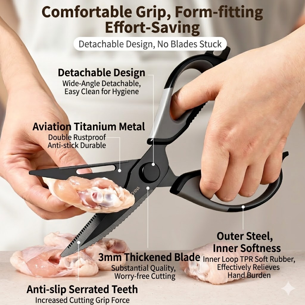 Ciseaux de cuisine en titane p - Quality Kitchen Gadgets avis et prix
